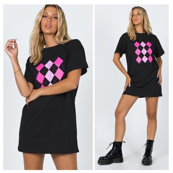 PRINCESS POLLY Harry Tee Mini Dress - Picture 1 of 4